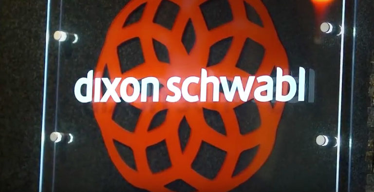 Dixon Schwabl red and black logo.