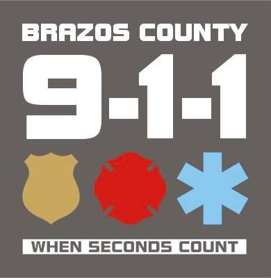 brazos county 911 logo